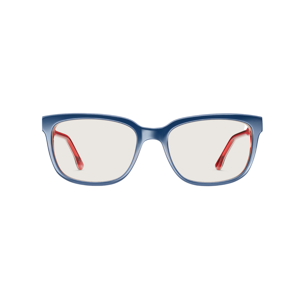okulary do komputera oprawka niebieska